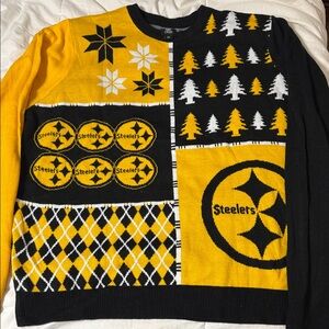 NFL Steelers Black and Yellow Crewneck Sweater. 2XL